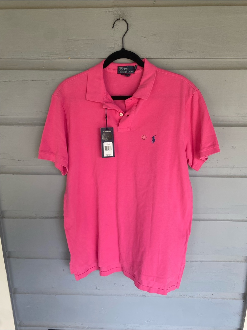 Polo Ralph Lauren Custom Fit Solid Mesh Polo Shirt Large BNWT